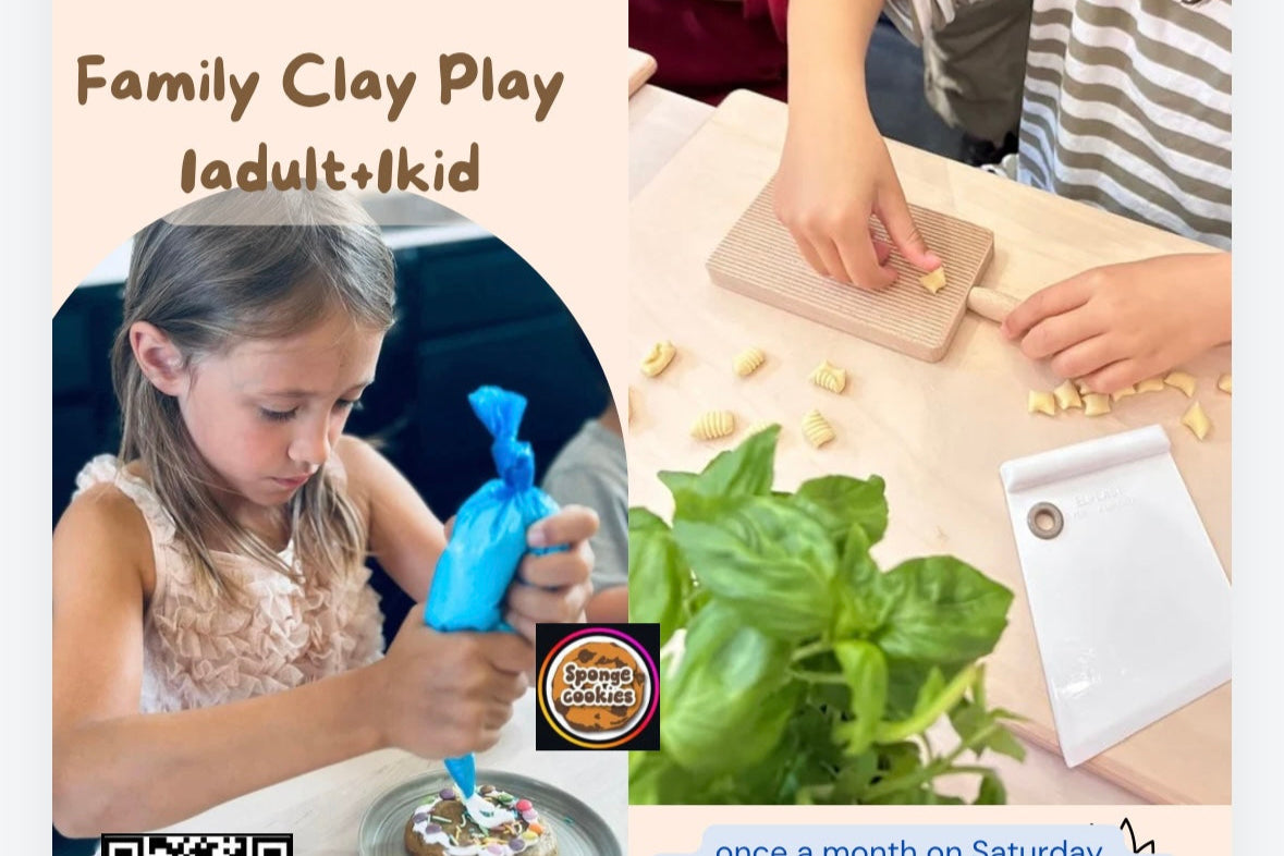 10/Jan Family Clay Play: Pasta & Pottery 10.30-12.30 (Sat)